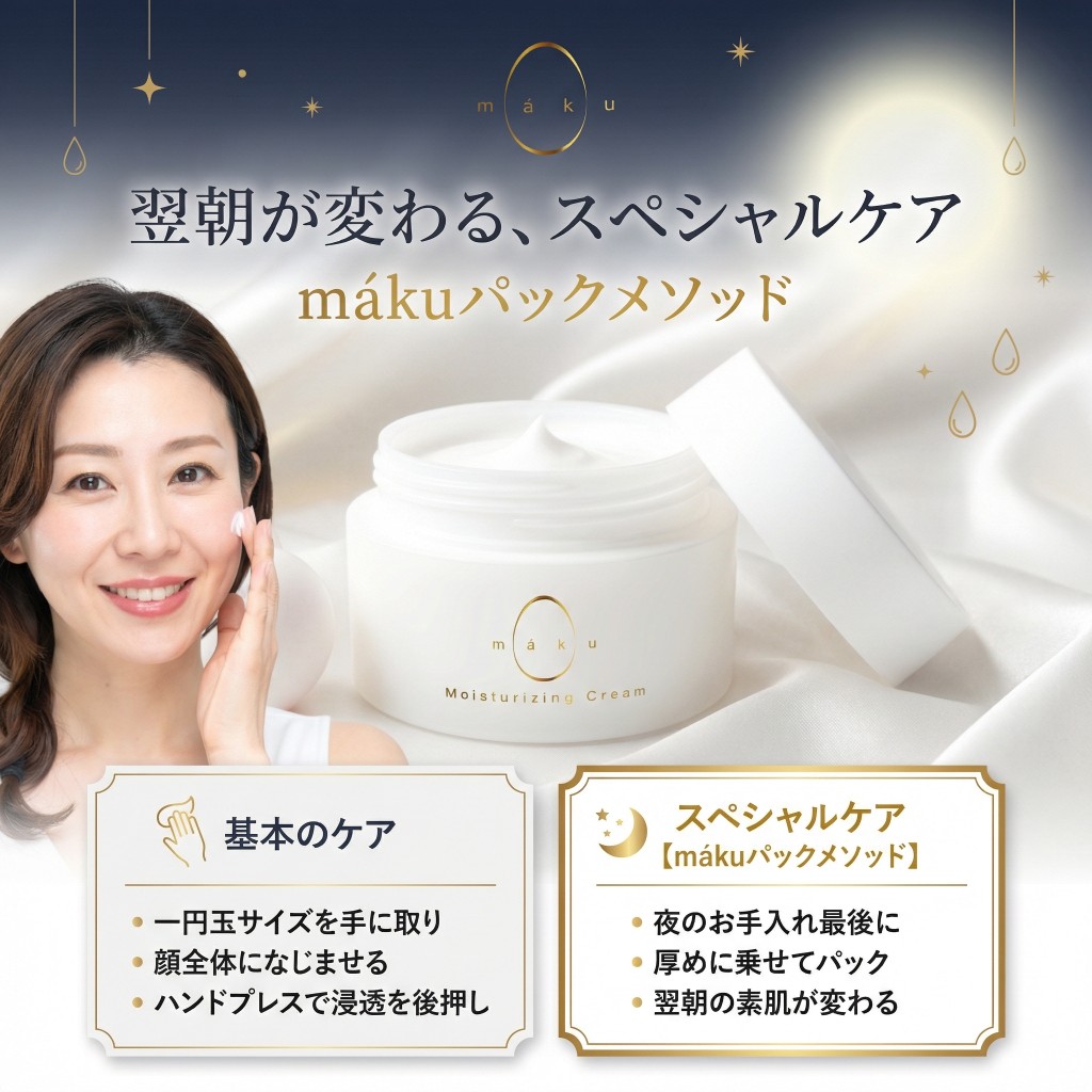 基本のケアとスペシャルケア（mákuパックメソッド）の使い分け